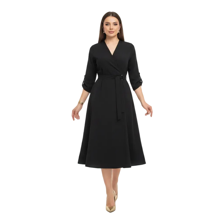 Women’s Elegant Midi Dress for Office Wear and Daily Fashion